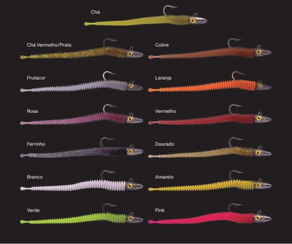 Kit 6 iscas artificiais SNAKE RING BLACKPEARL - Imagem 2
